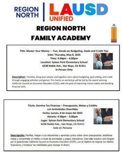 Region North Family Academy: Master Your Money Workshop